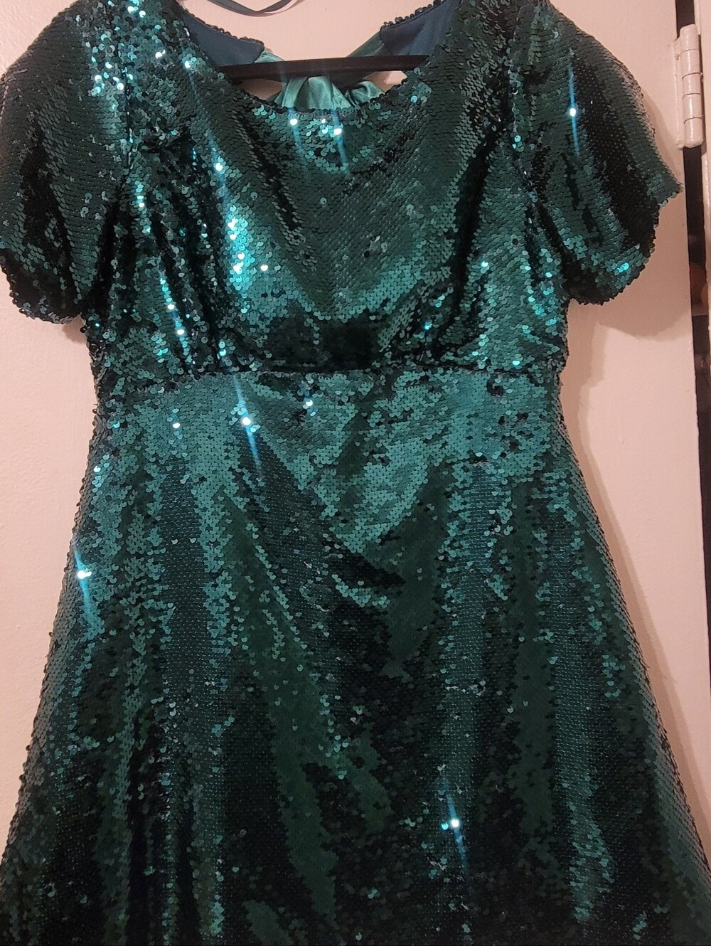 Francesca's Collections Teal Green Sequin Mini Dress